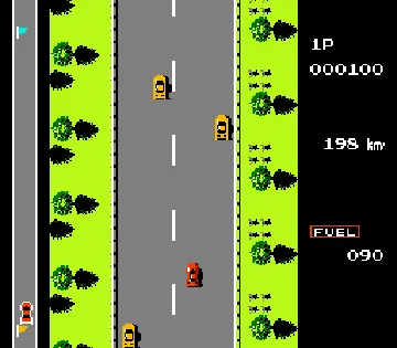 Road Fighter (Europe) screen shot game playing